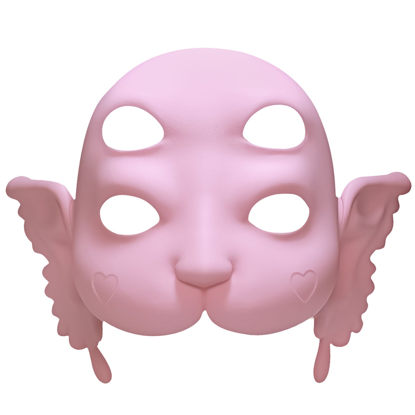Yipintang Mel 3D Portals Mask for Adults Cry Baby Doll or Anime Mask for Fans, Full Face with Two Ears (PINK)
